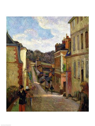 Framed Suburban Street, 1884 Print