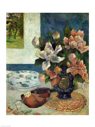 Framed Still Life with a Mandolin, 1885 Print