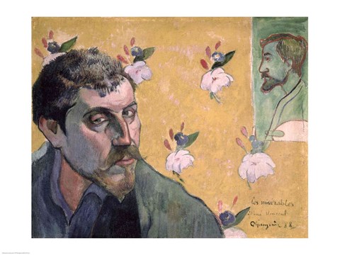 Framed Self Portrait, Les Miserables,1888 Print