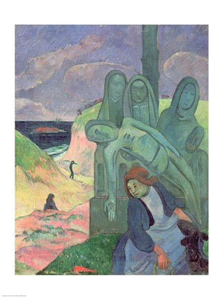 Framed Green Christ Print