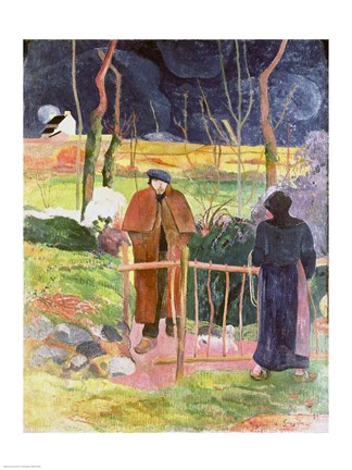 Framed Bonjour, Monsieur Gauguin, 1889 Print