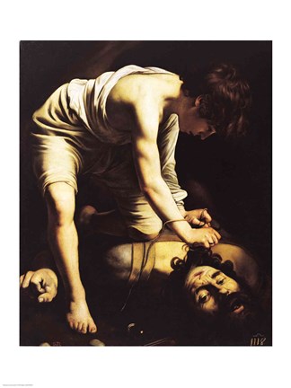 Framed David Victorious over Goliath, c.1600 detail Print