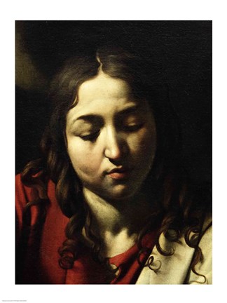 Framed Supper at Emmaus, Detail 1601 (woman) Print