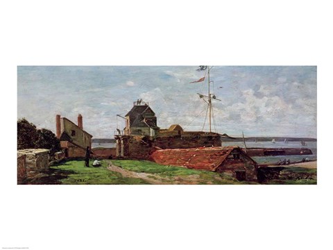 Framed Francois Ier Tower at le Havre, 1852 ( Print