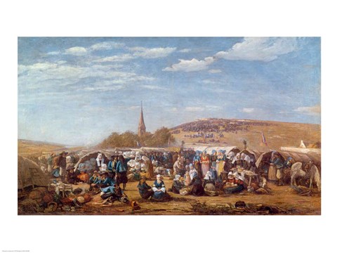 Framed Manet Family picnicking, 1866 Print