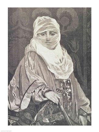 Framed 'La Favorita'- Woman with a Veil Print