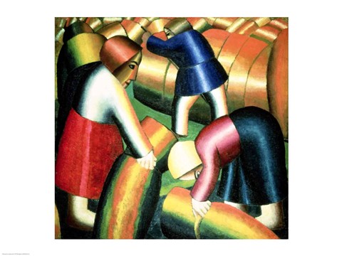 Framed Taking in the Rye, 1912 Print