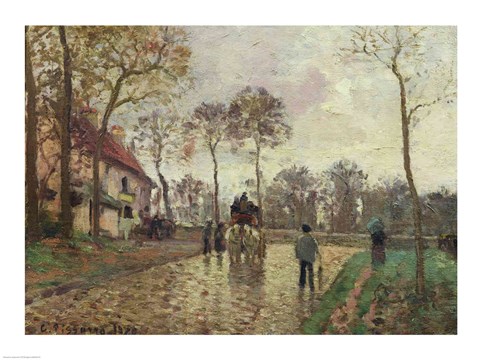 Framed Coach to Louveciennes, 1870 Print