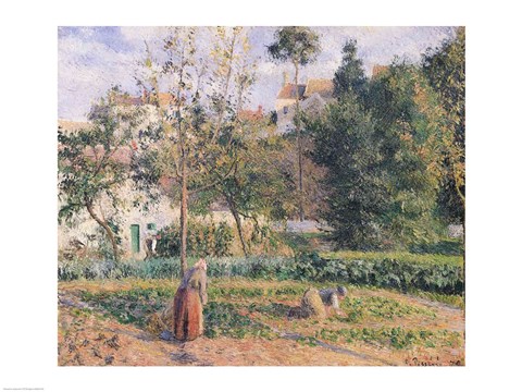 Framed Vegetable Garden at the Hermitage, Pontoise, 1879 Print