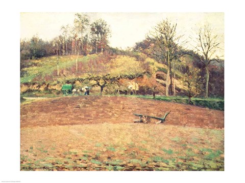 Framed Ploughland, 1874 Print