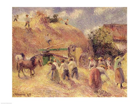 Framed Harvest, 1883 Print