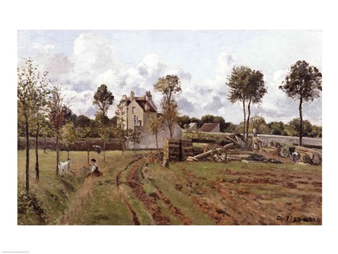 Framed Pontoise Landscape, c.1872 Print