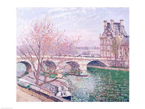 Framed Pont-Royal and the Pavillon de Flore, 1903 Print