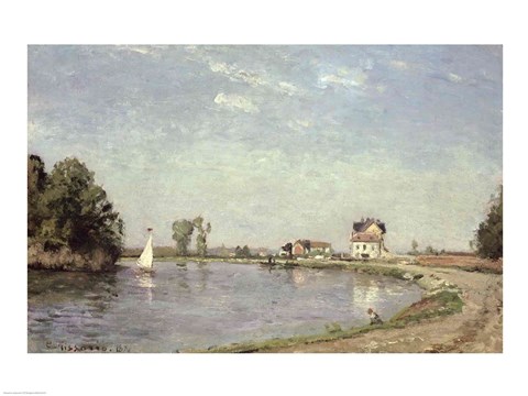 Framed At the River's Edge, 1871 Print