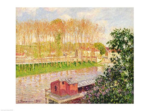 Framed Sunset at Moret-sur-Loing, 1901 Print