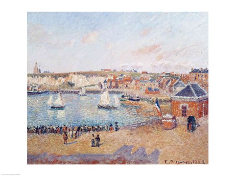 Framed Outer Harbour at Dieppe, 1902 Print