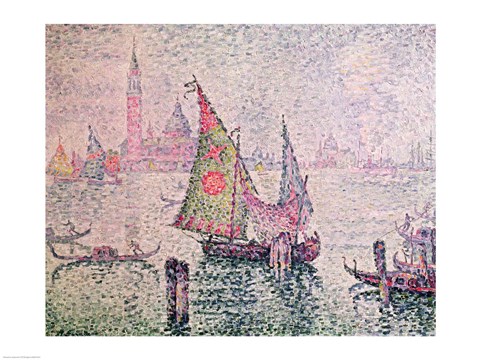 Framed Green Sail, Venice, 1904 Print