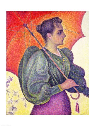 Framed Woman with a Parasol, 1893 Print