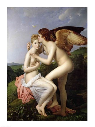 Framed Psyche Receiving the First Kiss of Cupid, 1798 Print