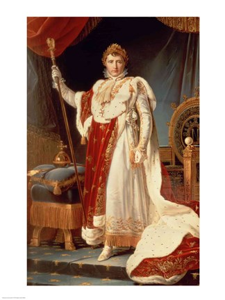 Framed Napoleon in Coronation Robes, c.1804 Print