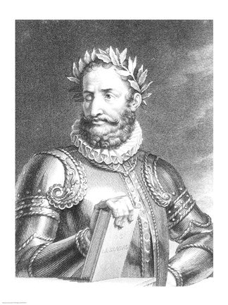 Framed Luiz Vaz de Camoes Print