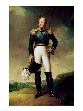 Framed Portrait of Alexander I Print