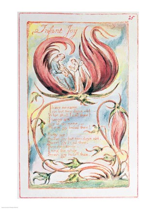 Framed Songs of Innocence; Infant Joy, 1789 Print