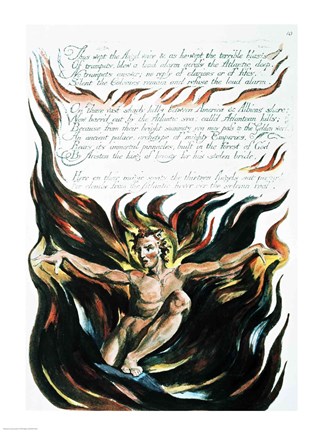 Framed America a Prophecy; &#39;Thus wept the Angel voice&#39;, the emergence of Orc Print