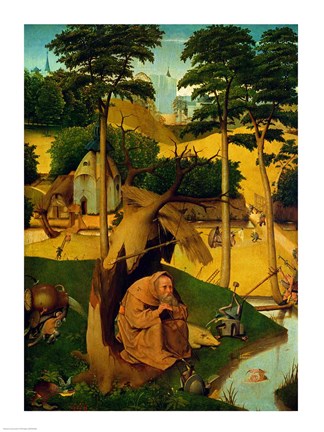 Framed Temptation of St. Anthony, 1490 Print