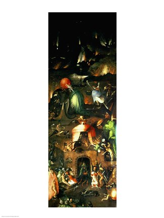 Framed Last Judgement (Altarpiece): Interior of Right Wing Print