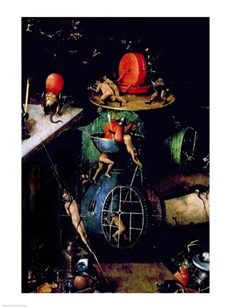 Framed Last Judgement (Altarpiece): Detail of an Urn Print