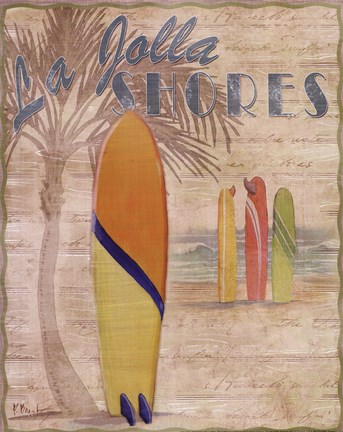 Framed Surf City III Print