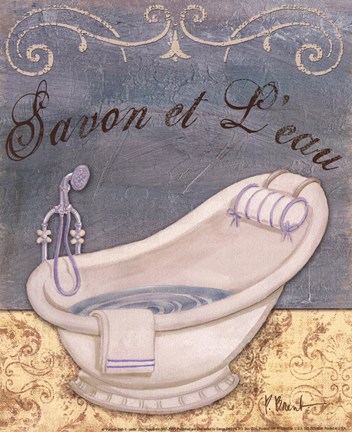 Framed Parisian Bath II - mini Print