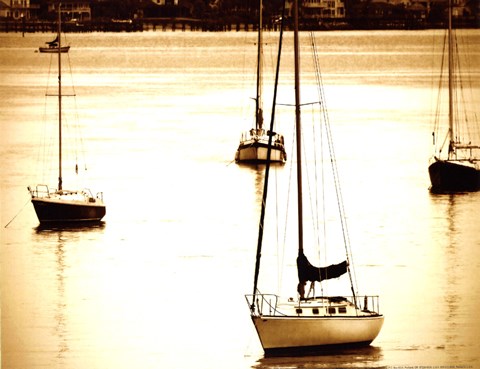 Framed St. Augustine Harbor I - mini Print