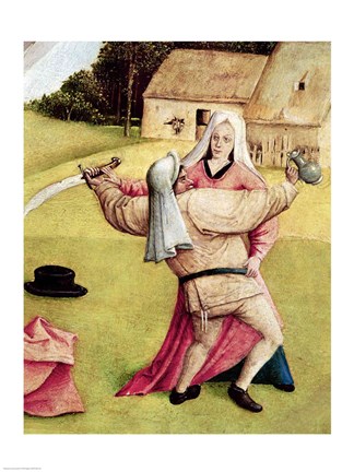 Framed Anger, detail from &#39;The Table of the Seven Deadly Sins and the Four Last Things&#39;, c.1480 Print