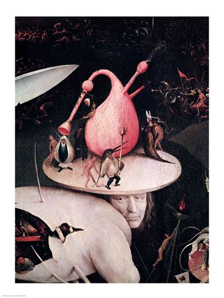 Framed Garden of Earthly Delights: Hell, right side of triptych, c.1500 Print