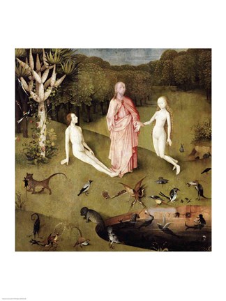 Framed Garden of Earthly Delights, c.1500, Detail Print