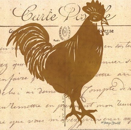Framed Tuscan Rooster I Print