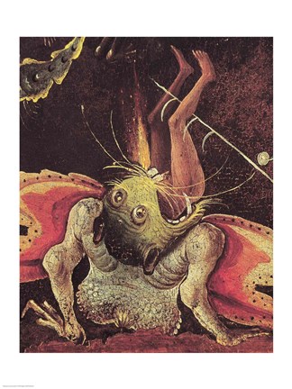 Framed Last Judgement, detail of a man being eaten by a monster, c.1504 Print