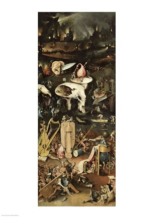 Framed Garden of Earthly Delights, c.1500 Print