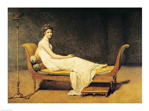 Framed Madame Recamier, 1800 Print