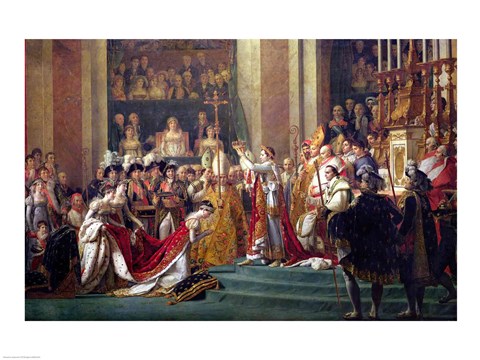 Framed Consecration of the Emperor Napoleon I Detail Print