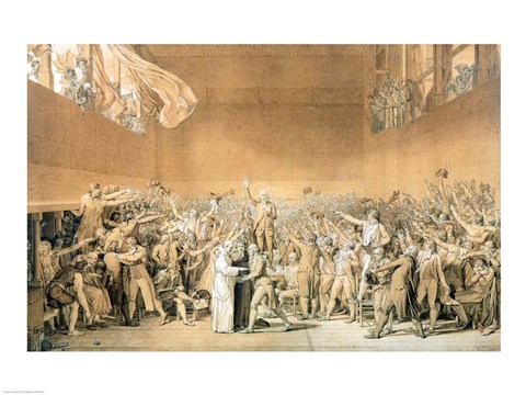 Framed Tennis Court Oath, 20th June 1789 Print
