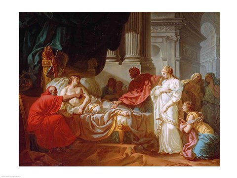 Framed Antiochus and Stratonice, 1774 Print