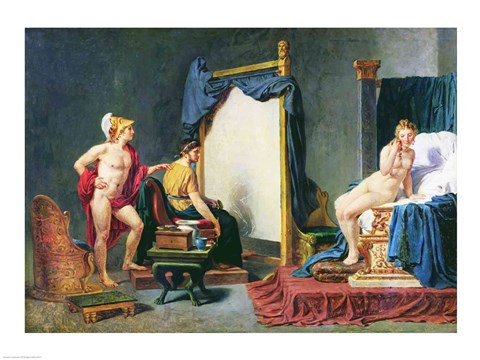 Framed Apelles Painting Campaspe in the Presence of Alexander the Great Print