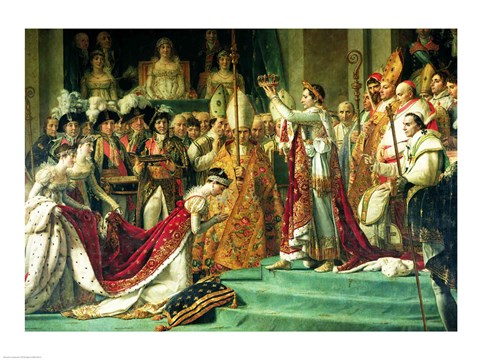 Framed Consecration of the Emperor Napoleon and the Coronation of the Empress Josephine Print