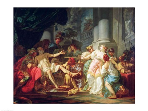 Framed Death of Seneca, 1773 Print