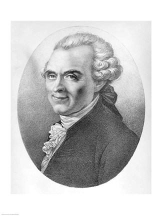 Framed Portrait of Michel-Jean Sedaine Print
