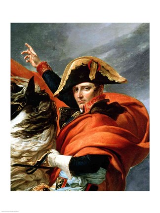 Framed Napoleon Crossing the Alps, detail Print