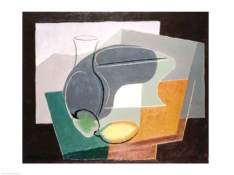 Framed Fruit-dish and carafe, 1927 Print